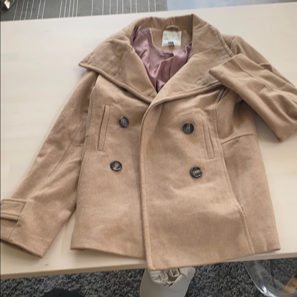 Beige women’s pea coat - Thread & Supply